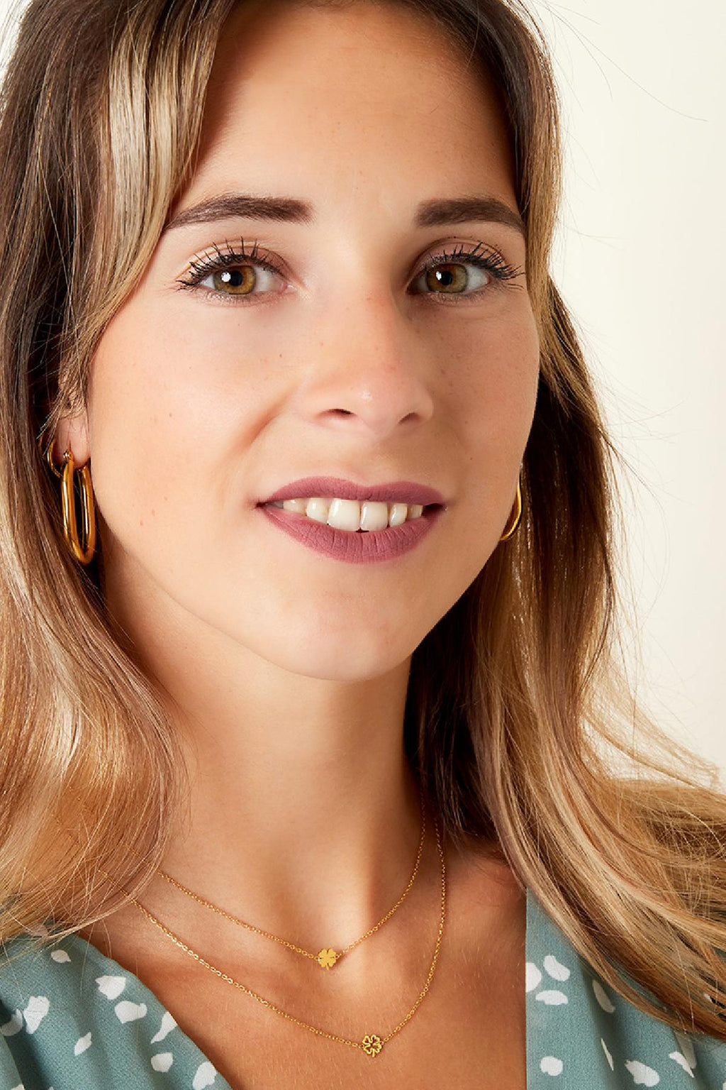 trébol de collar de acero inoxidable 