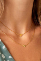 Collar trébol abierto Color dorado Acero inoxidable