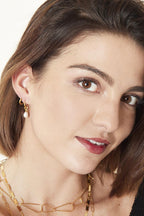 Pendientes Pearl Drops Plata Acero inoxidable