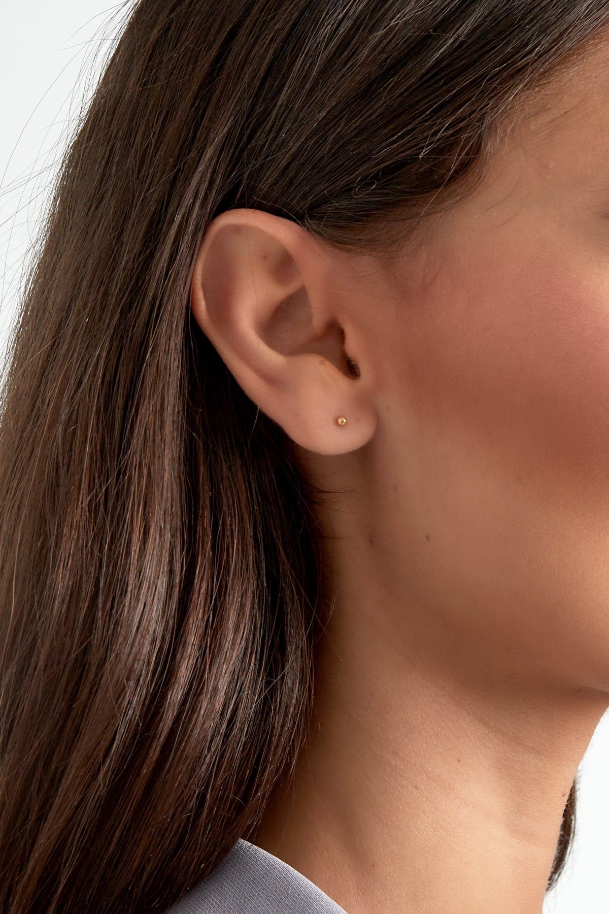 Pendientes de acero inoxidable con pequeños puntos