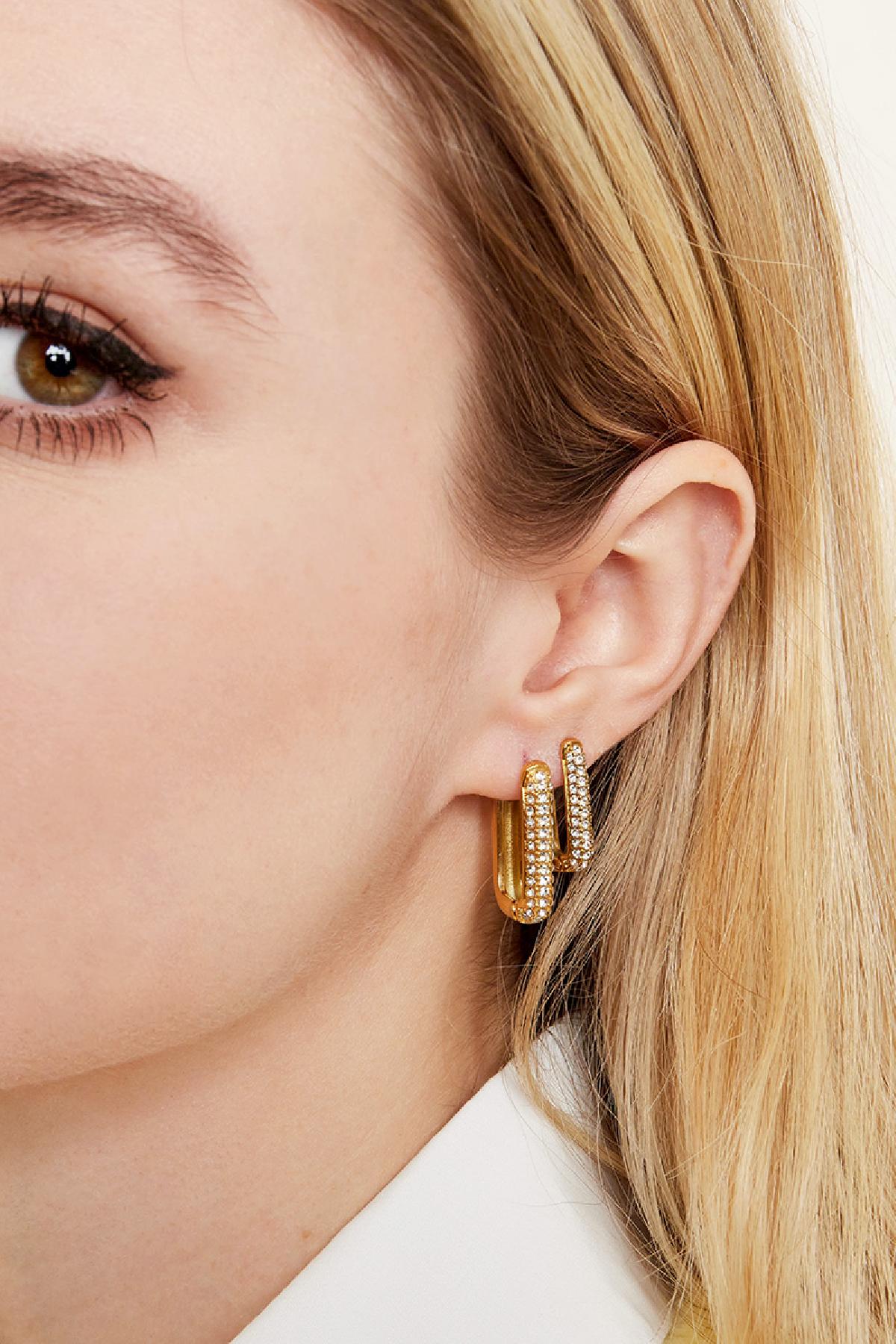 Pendientes de acero inoxidable Shimmer Spark