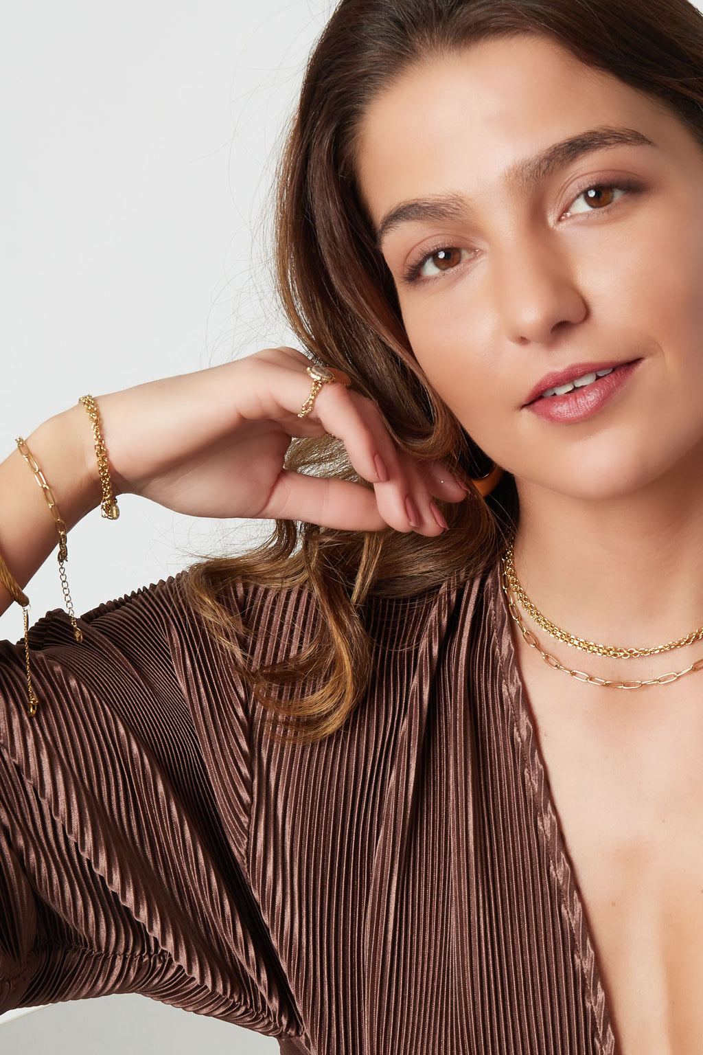 Pulsera básica de eslabones de acero inoxidable