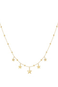 Collar con dijes de luz de estrellas
