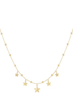 Collar con dijes de luz de estrellas