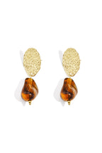 Pendientes colgantes de acero inoxidable de forma irregular. Serie casual y sencilla para uso diario. Joyería para mujer.