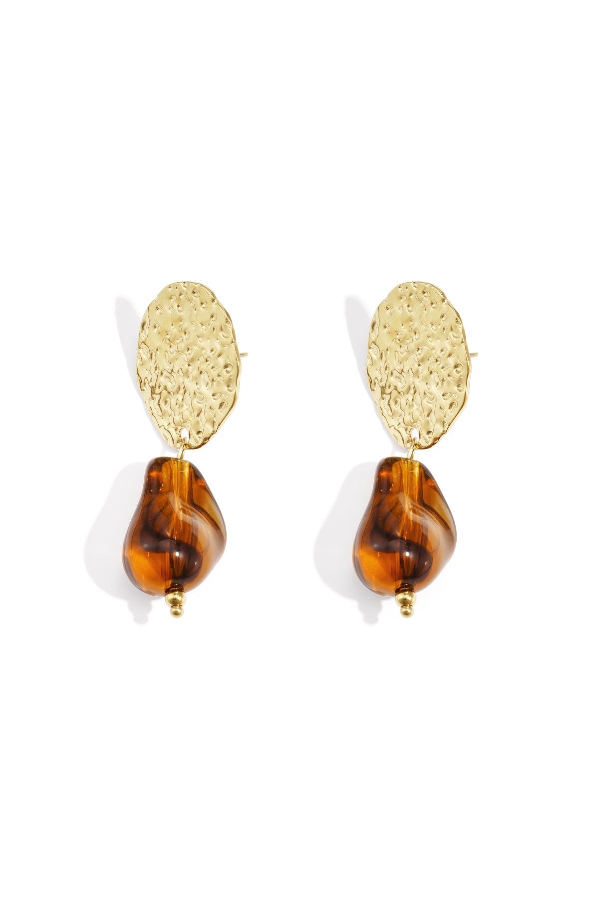 Pendientes colgantes de acero inoxidable de forma irregular. Serie casual y sencilla para uso diario. Joyería para mujer.