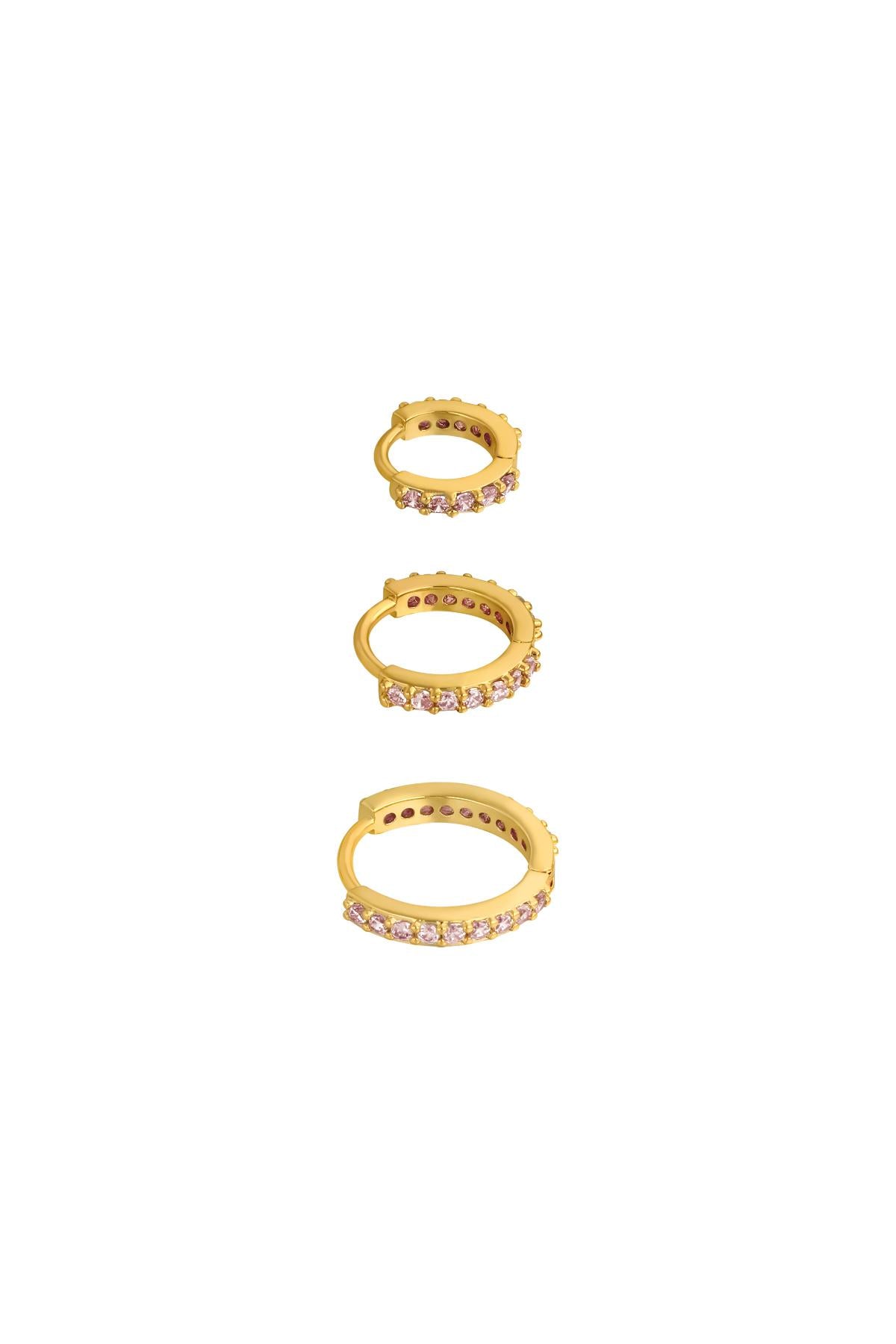 Pendientes Set of Circles Plata Cobre