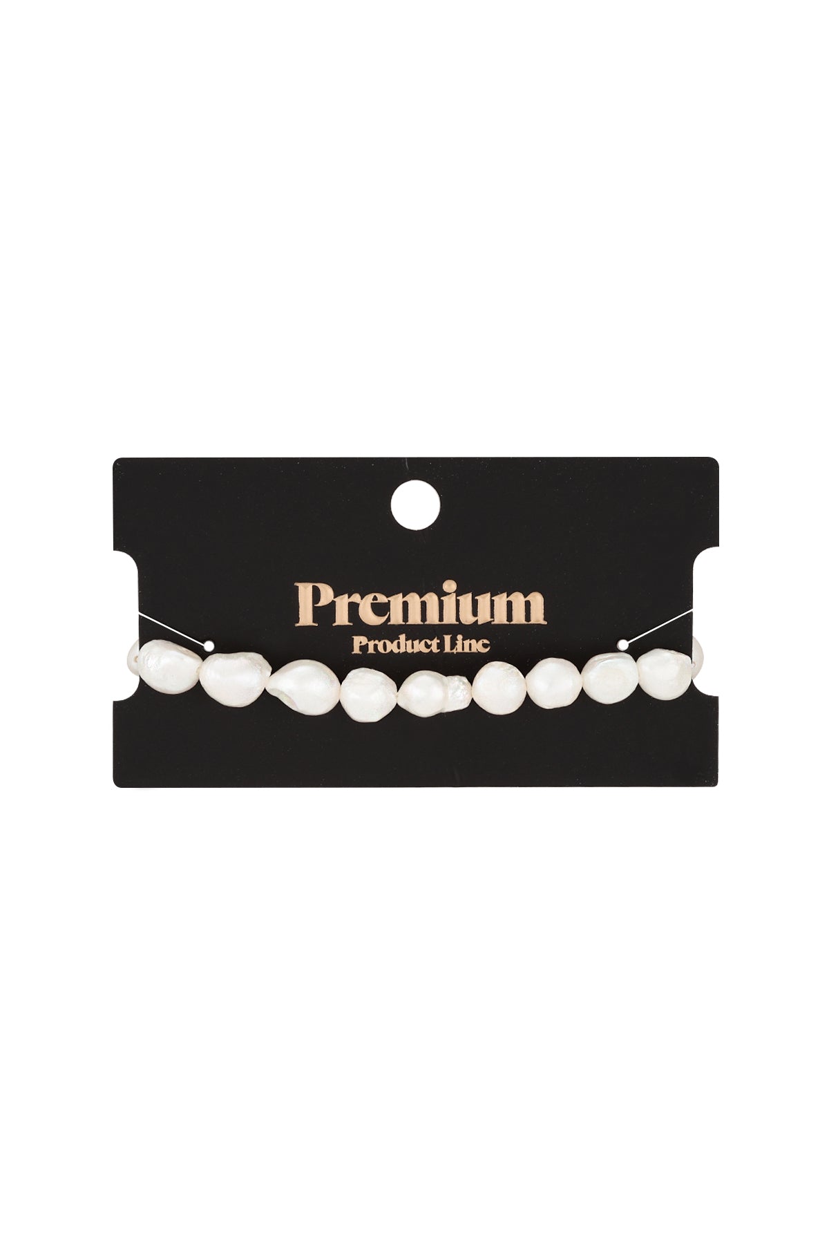 Pulsera perla cierre corazón Color dorado Acero inoxidable