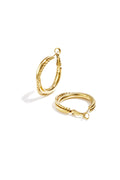 Pendientes de doble aro con detalle torcido