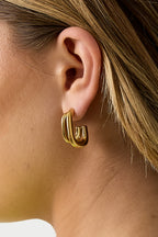 Pendientes dobles rectangulares