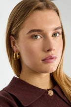 Puños de oreja de acero inoxidable, líneas casuales, diarios, serie simple, joyería para mujer