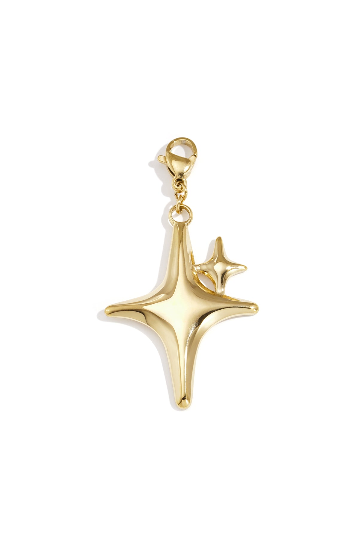 Dijes de joyería de acero inoxidable con forma de estrella, informales, navideños, serie sencilla, joyería para mujer