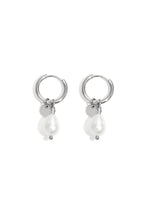 Pendientes Pearl Drops Plata Acero inoxidable