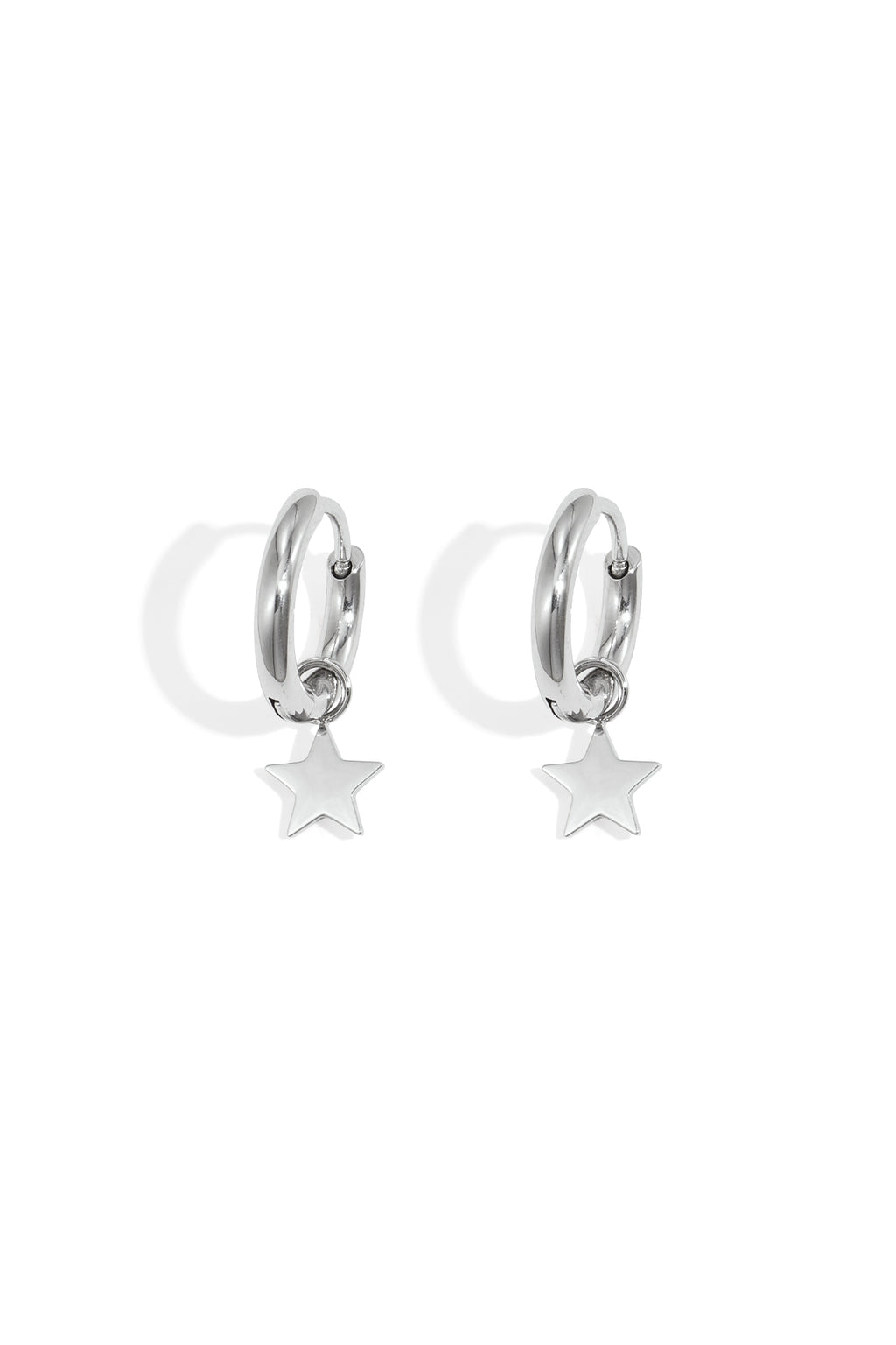 Pendientes Star Plata Acero inoxidable