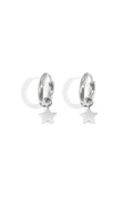 Pendientes Star Plata Acero inoxidable