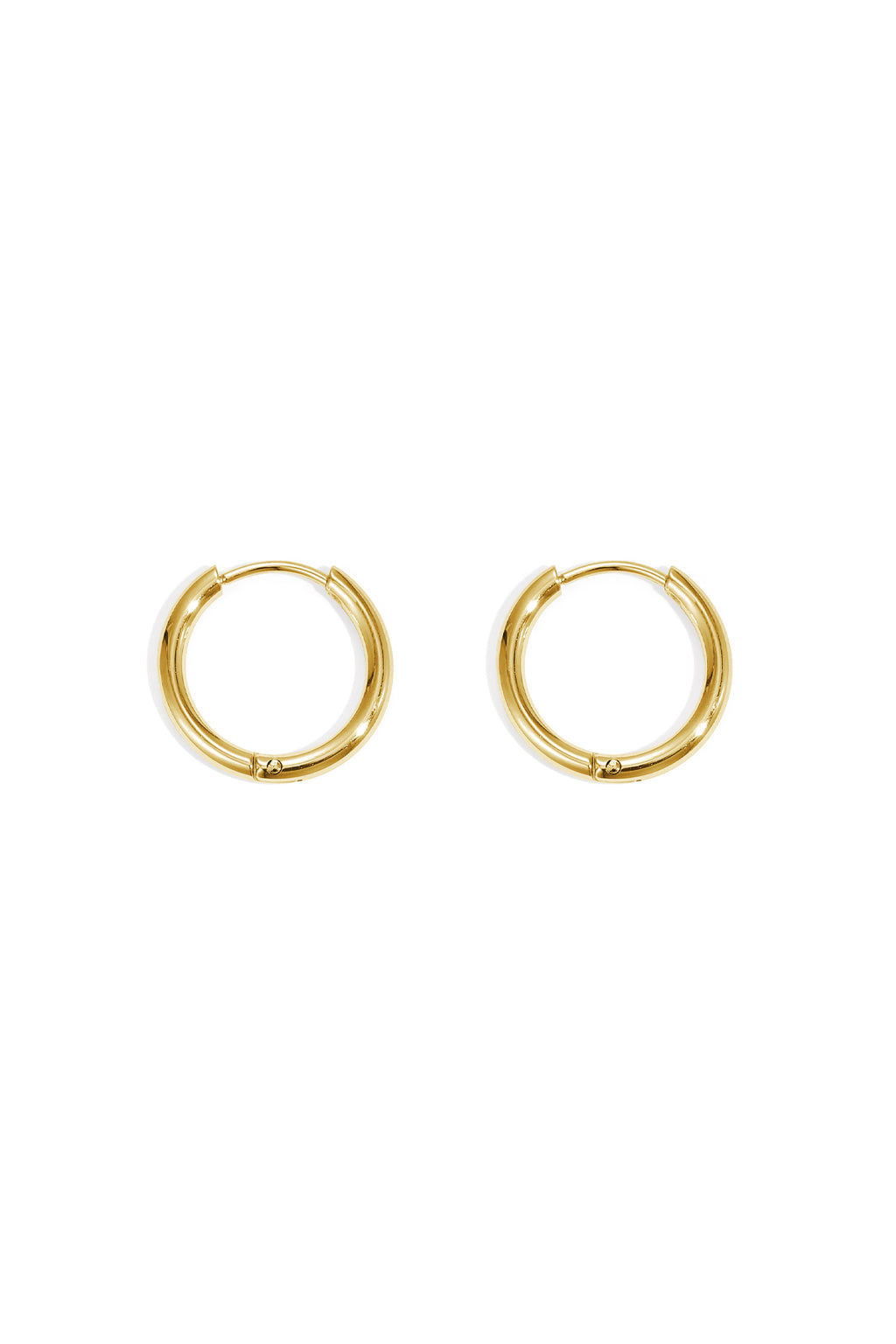 Pendientes Little Hoops 1,6cm Color dorado Acero inoxidable