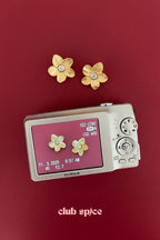 Pendientes de acero inoxidable con diseño de flores, estilo casual, diario, sencillo, para mujer