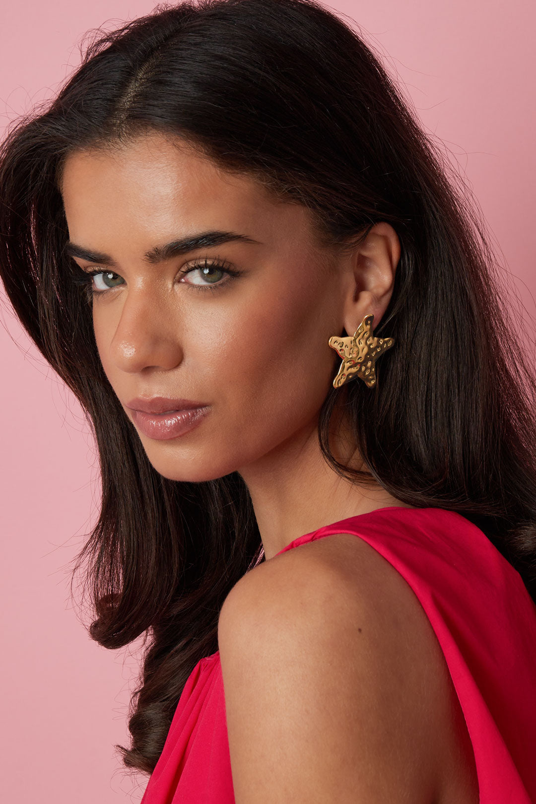 Pendientes de estrella abollada