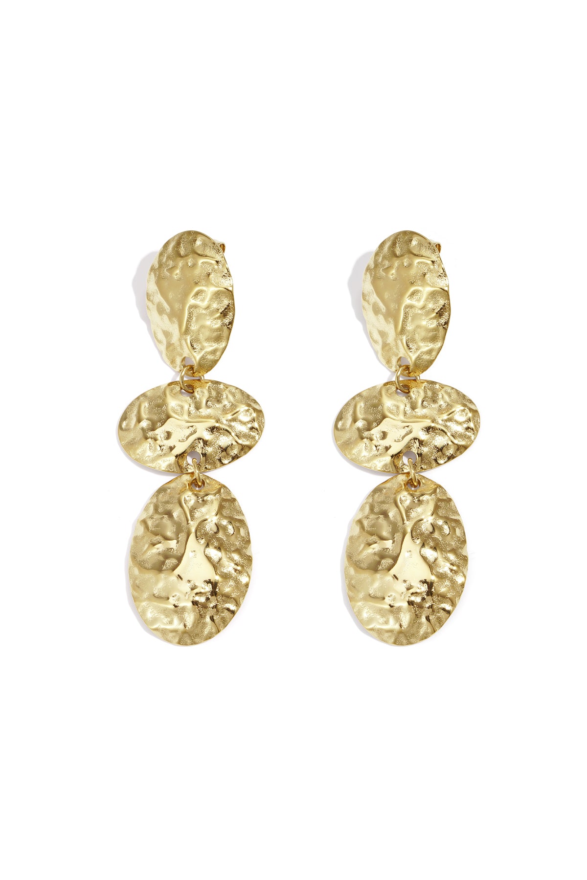 Pendientes colgantes de acero inoxidable de forma irregular, estilo casual y sencillo para uso diario. Joyería femenina.