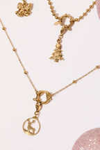 Dijes de joyería de acero inoxidable con diseño de animales, estilo casual, navideño, serie sencilla, joyería para mujer