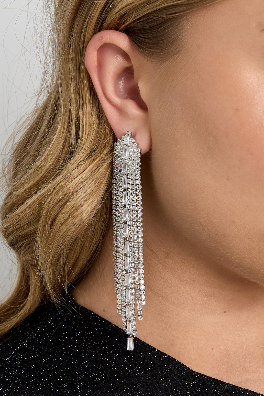 Pendientes colgantes de cobre geométricos elegantes navideños de lujo para mujer