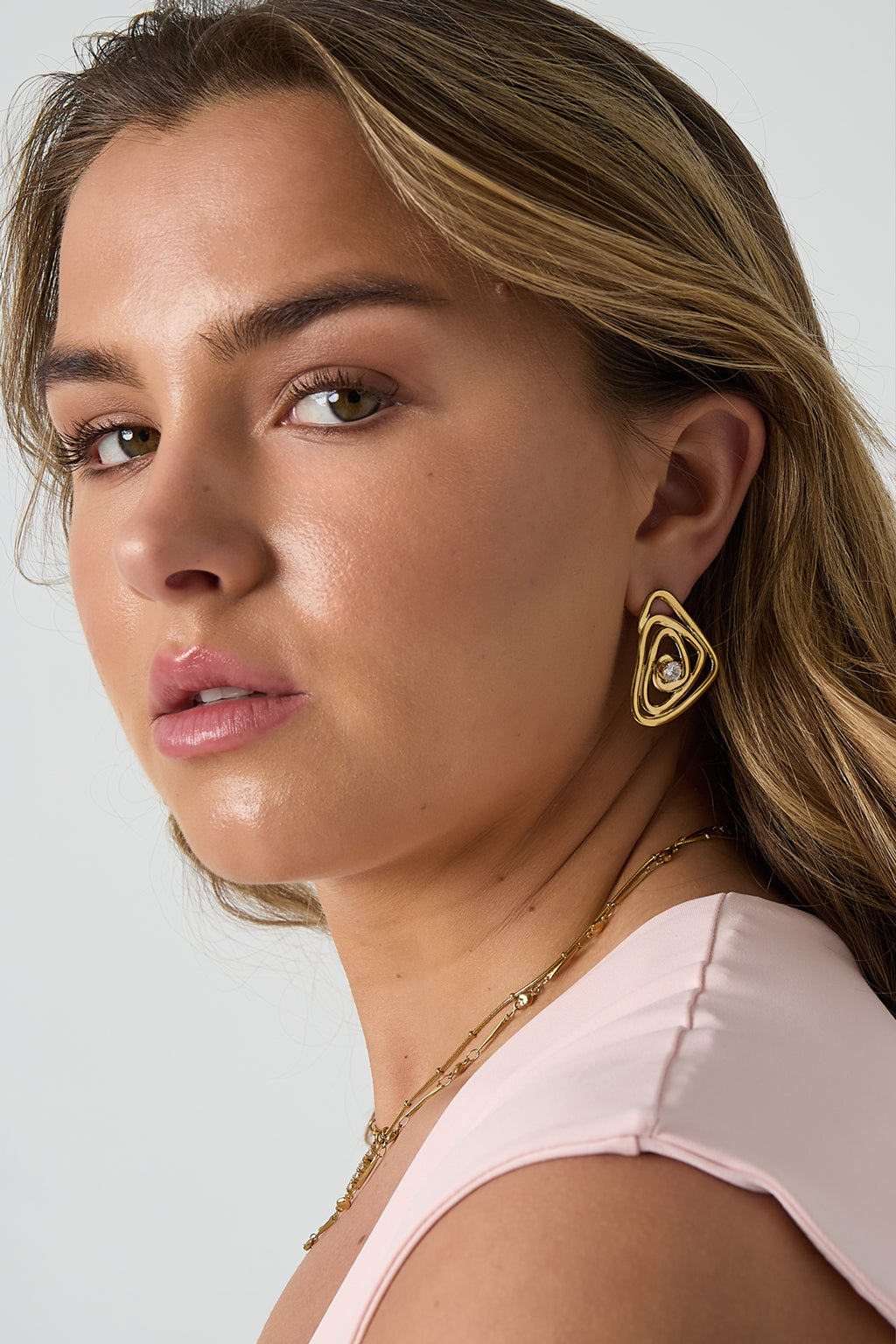 Pendientes de hipnosis con piedra