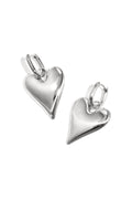 Pendientes colgantes de acero inoxidable con forma de corazón, estilo casual, diario, sencillo, joyería para mujer.