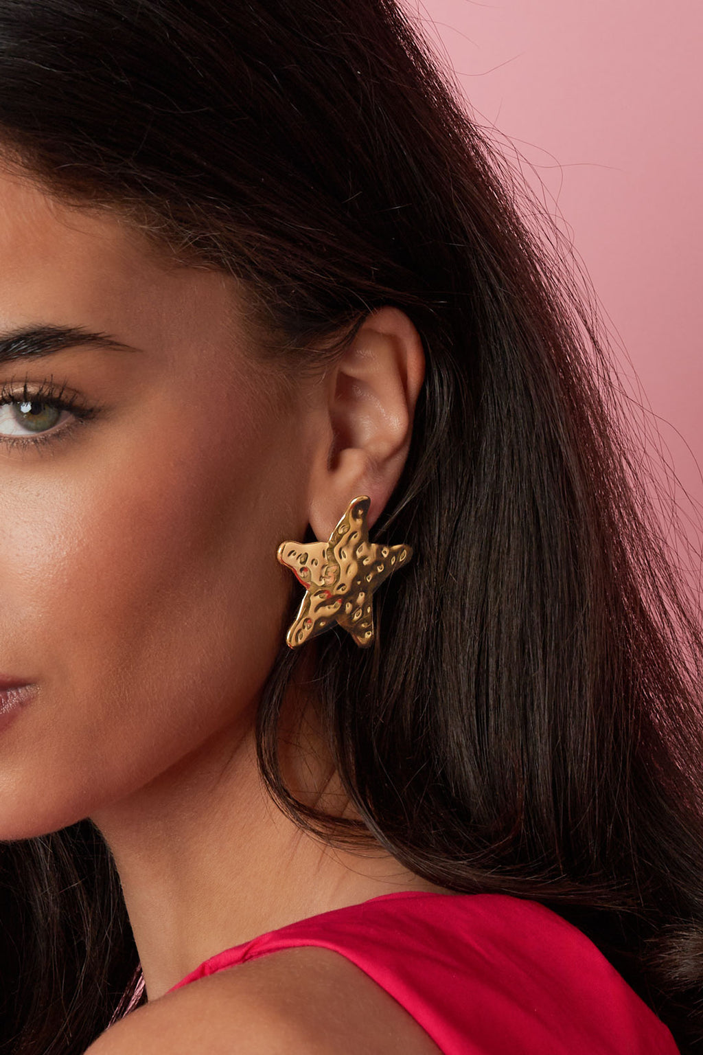 Pendientes de estrella abollada